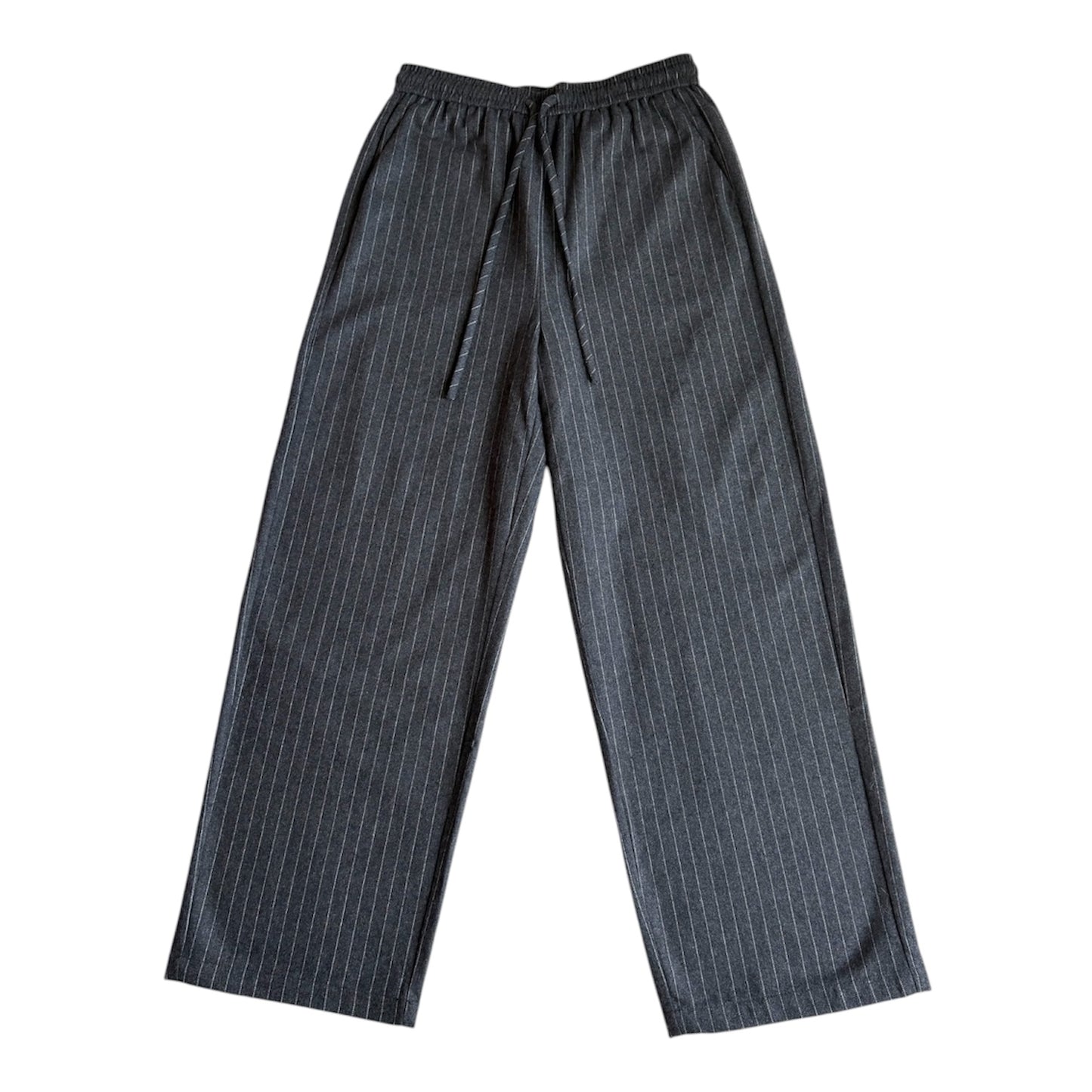 stripe wool relax pants