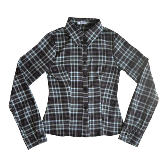 shaped checked shirt