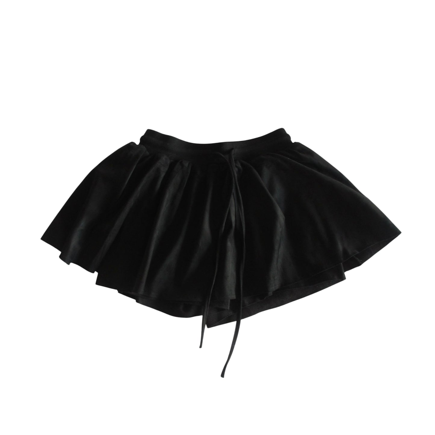 suede puff mini skirt