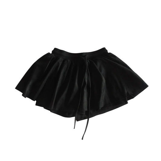 suede puff mini skirt